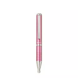 Golyóstoll, 0,24 mm, teleszkópos, metál pink tolltest, ZEBRA "S-F1", kék