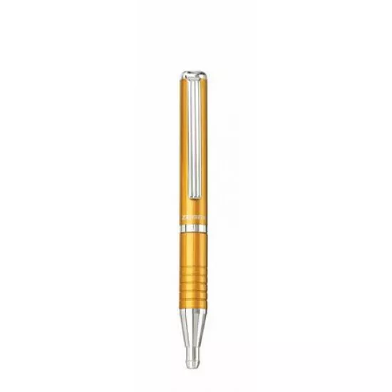 Golyóstoll, 0,24 mm, teleszkópos, arany színű tolltest, ZEBRA "SL-F1", kék