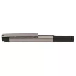 Golyóstoll, 0,24 mm, kupakos, rozsdamentes acél-fekete tolltest, ZEBRA "F-301 Compact", kék