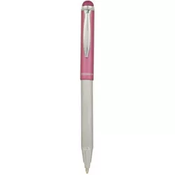Golyóstoll, 0,24 mm, teleszkópos, rozsdamentes acél, pink tolltest, ZEBRA "Telescopic Metal Stylus", kék