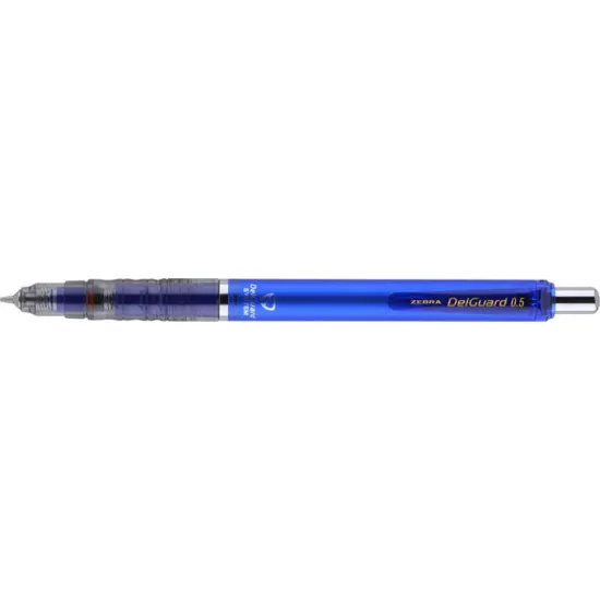 Nyomósirón, 0,5 mm, ZEBRA "DelGuard", kék