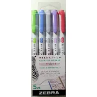 Szövegkiemelő készlet, 1,0/3,5 mm, kétvégű ZEBRA "Mildliner Cool & Refined" 5 szín Szövegkiemelő készlet, 1,0/3,5 mm, kétvégű ZEBRA "Mildliner Cool & Refined" 5 szín