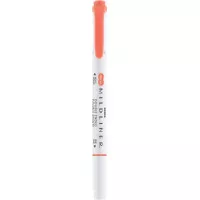 Szövegkiemelő, 1,0/3,5 mm, kétvégű, ZEBRA "Mildliner Warm", cinóber