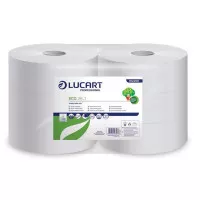 Toalettpapír, 2 rétegű, nagytekercses, 28 cm átmérő, LUCART, "Eco 28 J", fehér