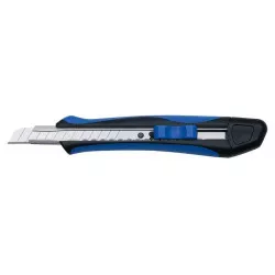 Univerzális kés, 9 mm, WEDO "Soft-cut", kék/fekete
