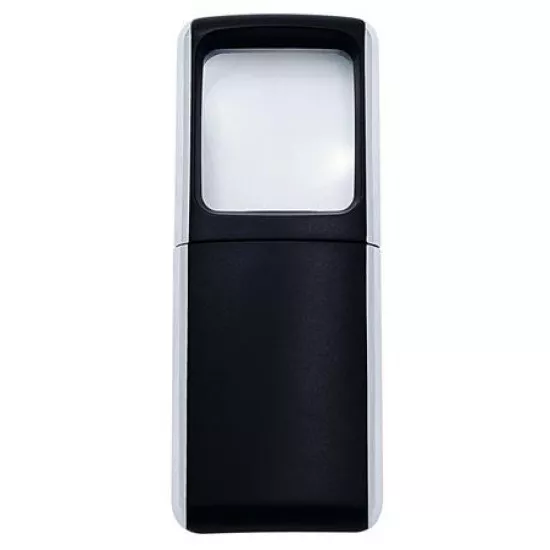 Nagyító, 35x38 mm, LED fénnyel, WEDO, fekete