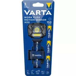 Fejlámpa, 3 LED, 3xAAA, mozgásérzékelő, VARTA " Work Flex H20"
