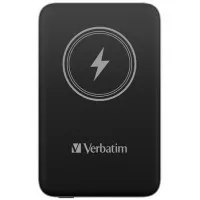 Hordozható akkumulátor, vezeték nélküli töltés, 10000 mAh, VERBATIM "MCP-10, fekete Hordozható akkumulátor, vezeték nélküli töltés, 10000 mAh, VERBATIM "MCP-10, fekete