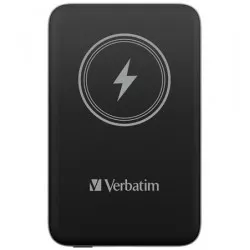 Hordozható akkumulátor, vezeték nélküli töltés, 10000 mAh, VERBATIM "MCP-10, fekete