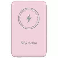 Hordozható akkumulátor, vezeték nélküli töltés, 10000 mAh, VERBATIM "MCP-10, rózsaszín Hordozható akkumulátor, vezeték nélküli töltés, 10000 mAh, VERBATIM "MCP-10, rózsaszín