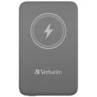 Hordozható akkumulátor, vezeték nélküli töltés, 10000 mAh, VERBATIM "MCP-10, szürke Hordozható akkumulátor, vezeték nélküli töltés, 10000 mAh, VERBATIM "MCP-10, szürke