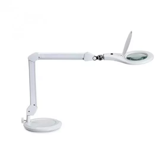 Asztali lámpa, LED, nagyító,  MAUL "Makro", fehér