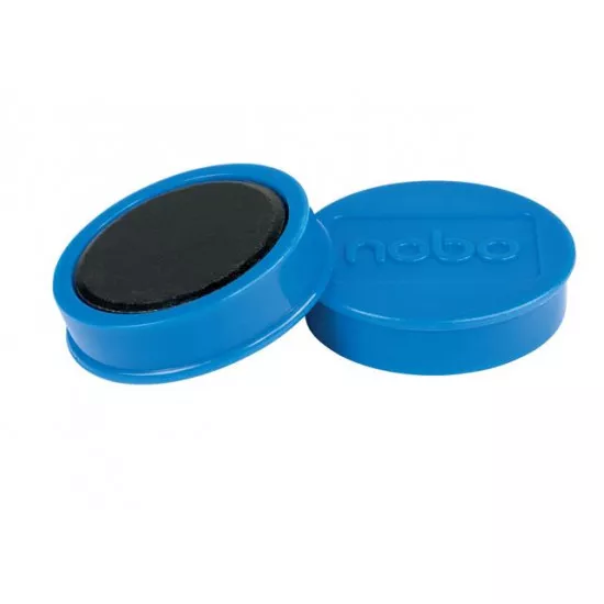 Korong mágnes, fehértáblához, 38 mm, 4 db, NOBO, kék