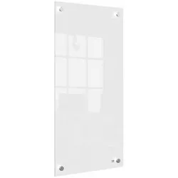 Üzenőtábla, üveg, fali, keskeny, 30x60 cm, NOBO "Home", fehér