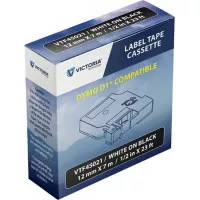Feliratozógép szalag, 12 mm x 7 m, VICTORIA TECHNOLOGY, fekete-fehér Feliratozógép szalag, 12 mm x 7 m, VICTORIA TECHNOLOGY, fekete-fehér