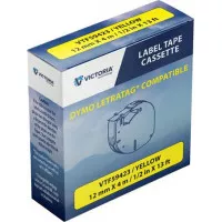Feliratozógép szalag, 12 mm x 4 m, VICTORIA TECHNOLOGY, sárga Feliratozógép szalag, 12 mm x 4 m, VICTORIA TECHNOLOGY, sárga